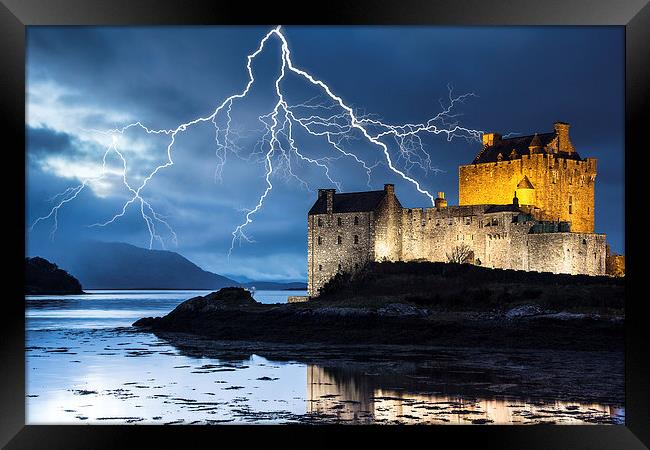 Lightning over Eilean Donan Castle Framed Print by Keith Thorburn EFIAP/b
