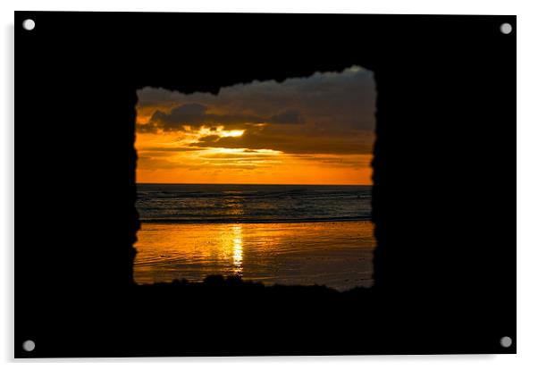 November sunset Acrylic by steve akerman