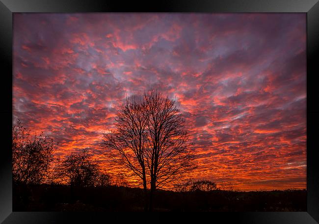 Autumn Sunset Over Cheshire Framed Print by Andy McGarry