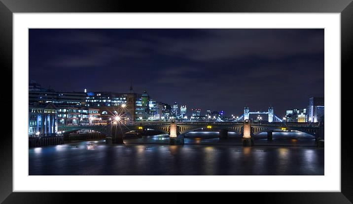 River Thames in London Framed Mounted Print by Steve Hughes
