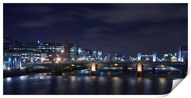 River Thames in London Print by Steve Hughes