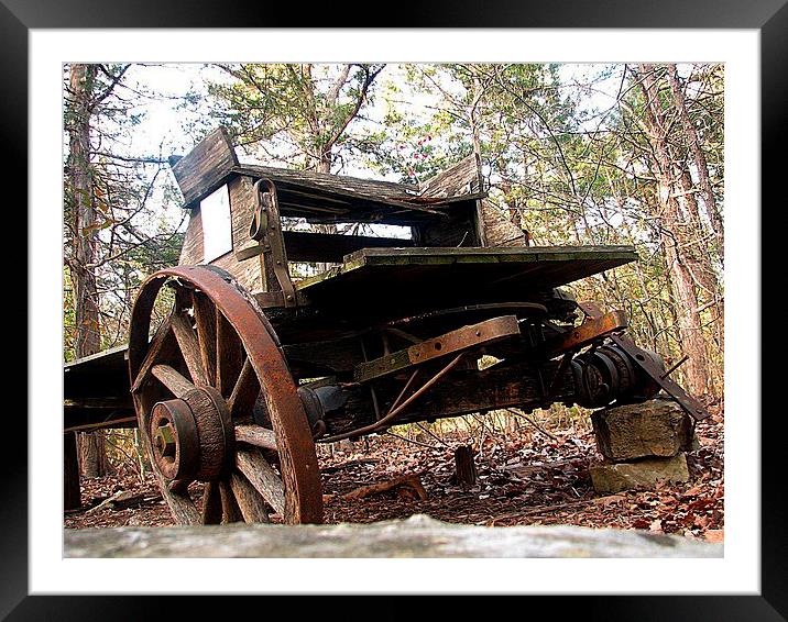 Worn out Wagon Framed Mounted Print by Pics by Jody Adams