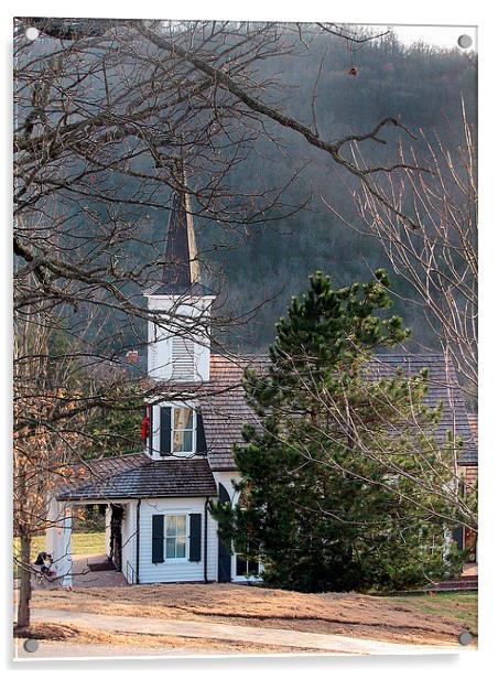 The Church in the Woods Acrylic by Pics by Jody Adams