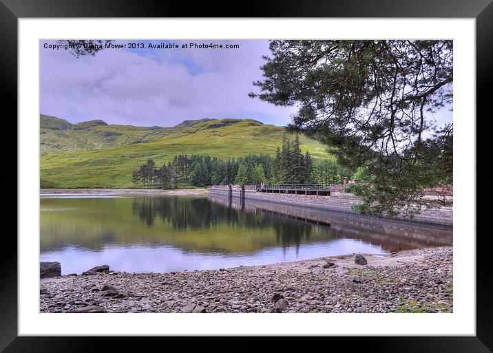Loch Arklet Dam Scotland Framed Mounted Print by Diana Mower