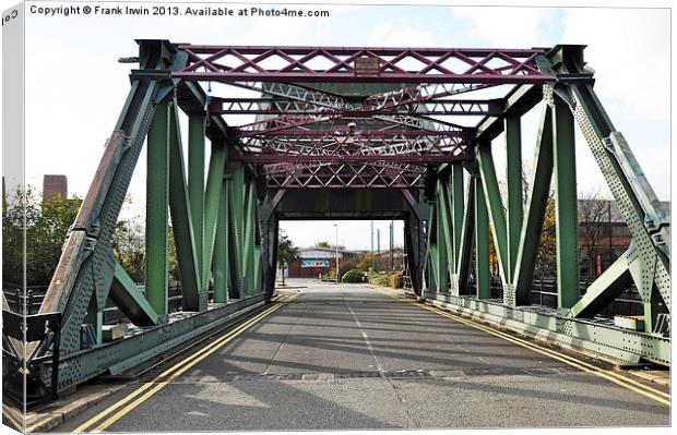 A Bascule Bridge in Birkenhead UK Canvas Print by Frank Irwin