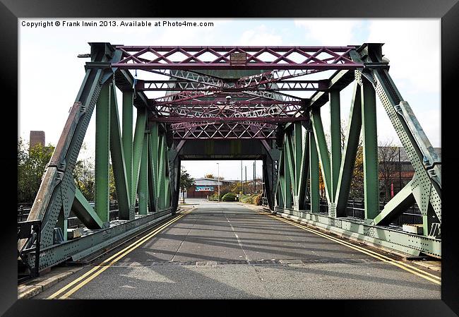 A Bascule Bridge in Birkenhead UK Framed Print by Frank Irwin