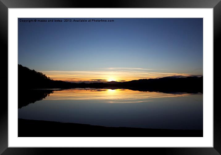 Sunsets reflection Framed Mounted Print by mazza and beksa beksa