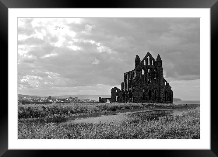 Whitby abbey Framed Mounted Print by mazza and beksa beksa