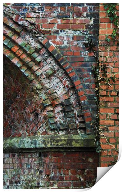Victorian brick tunnel Print by mazza and beksa beksa