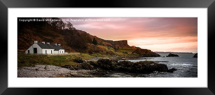 Murlough Bay sunset Framed Mounted Print by David McFarland