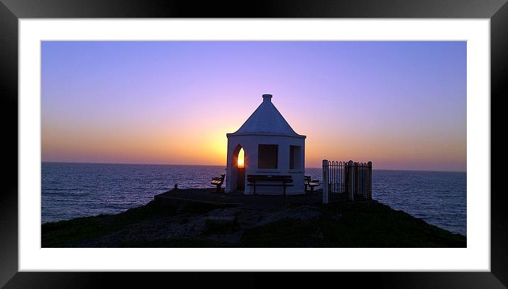 Sunset through the Arch. Framed Mounted Print by malcolm fish