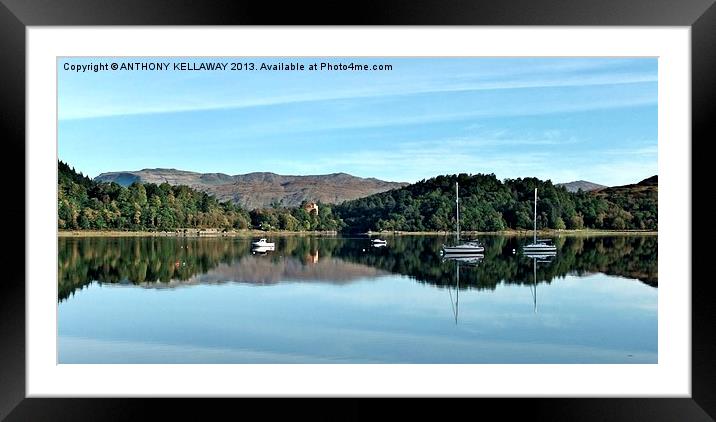 LOCHALINE REFLECTIONS Framed Mounted Print by Anthony Kellaway