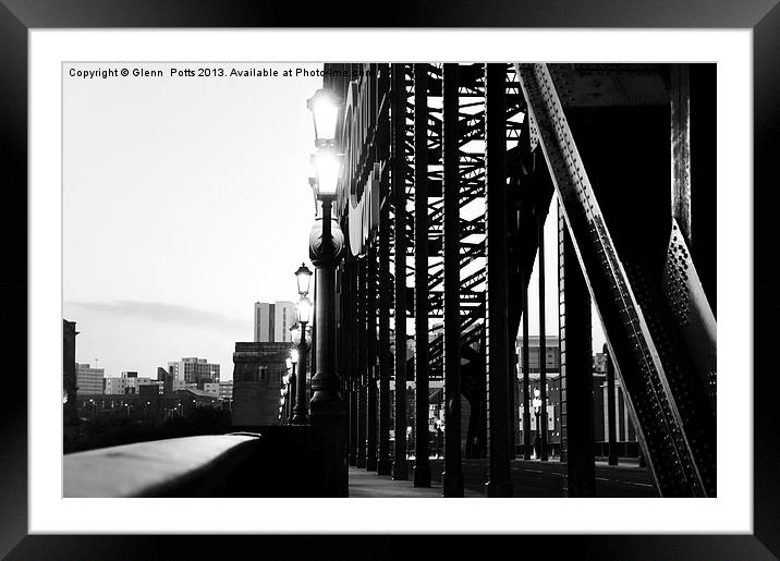 Newcastle Bridge Framed Mounted Print by Glenn Potts