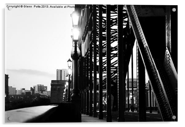 Newcastle Bridge Acrylic by Glenn Potts