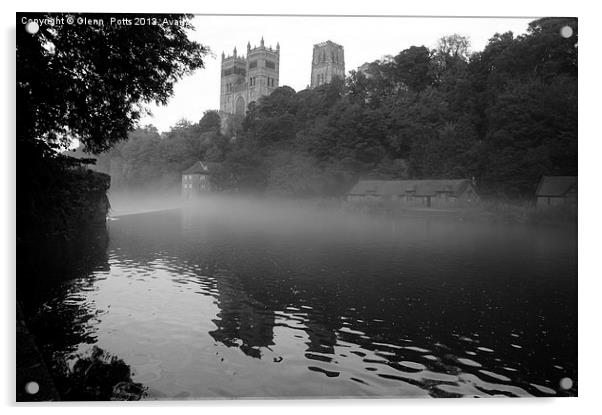 Misty Durham Cathedral Acrylic by Glenn Potts
