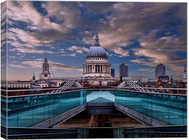 The Stunning London Millennium Bridge Canvas Print by K7 Photography