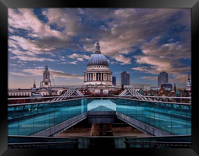 The Stunning London Millennium Bridge Framed Print by K7 Photography