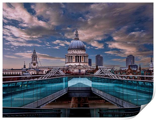 The Stunning London Millennium Bridge Print by K7 Photography