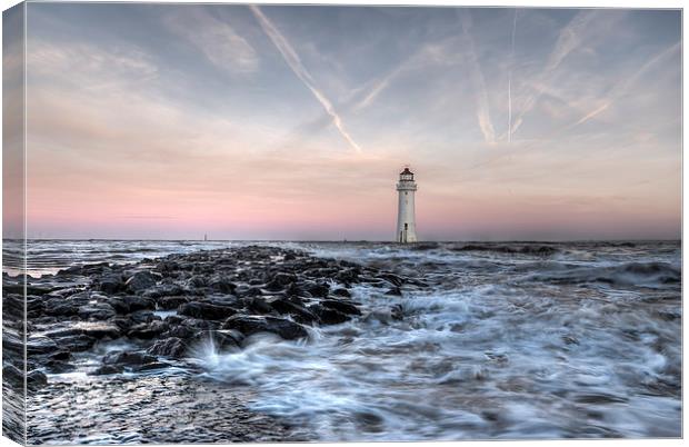 Perch rock at sunrise Canvas Print by Paul Farrell Photography