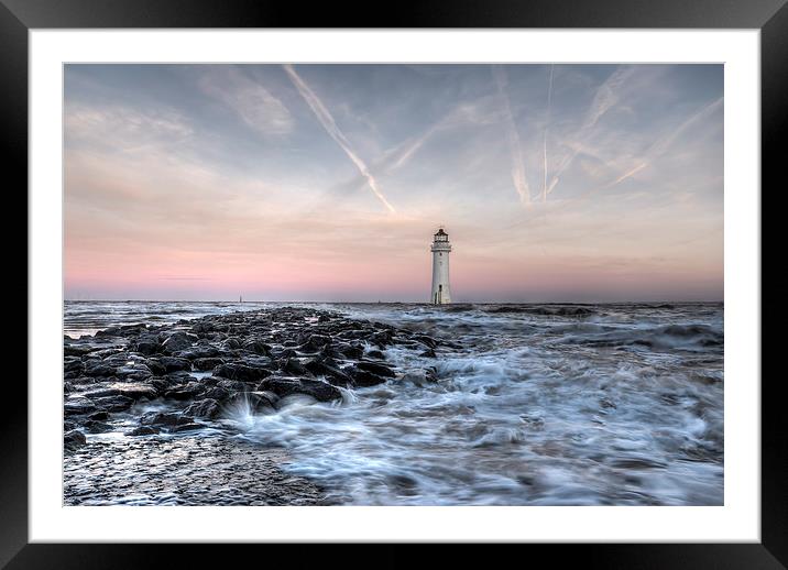 Perch rock at sunrise Framed Mounted Print by Paul Farrell Photography