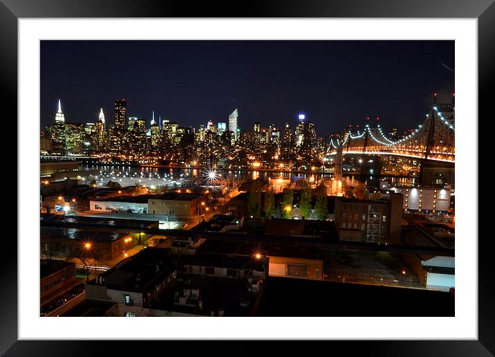 NYC skyline Framed Mounted Print by sumit siddharth