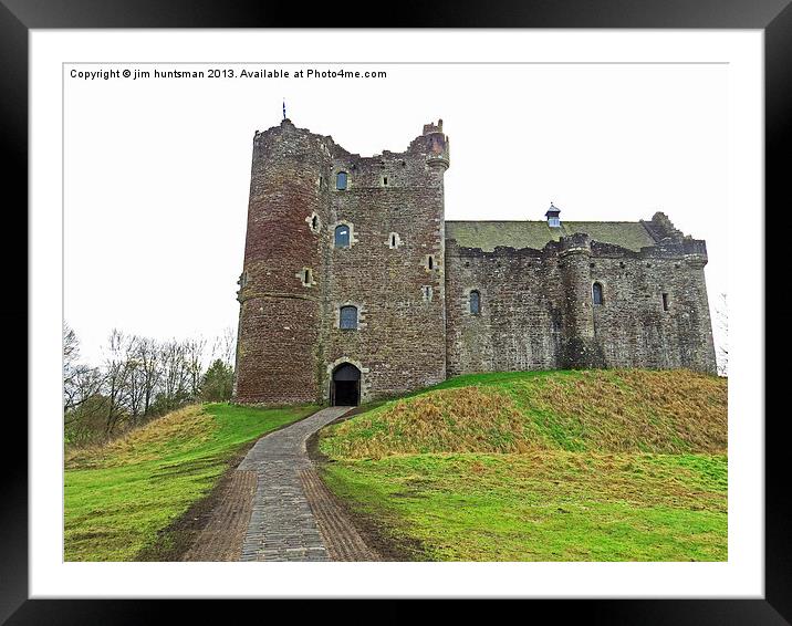 Doune Castle Framed Mounted Print by jim huntsman