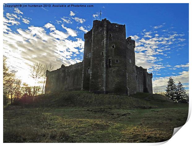 Doune Castle Print by jim huntsman
