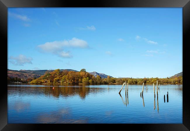 View over Derwent Water from Keswick. Framed Print by Liam Grant