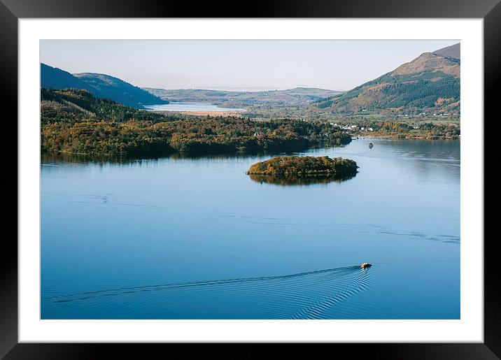 View over Derwent Water to Keswick and Bassenthwai Framed Mounted Print by Liam Grant