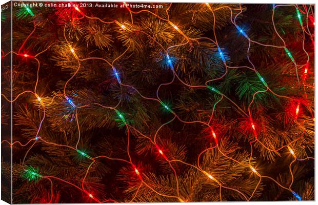 Outside Christmas Lights 2013 Canvas Print by colin chalkley