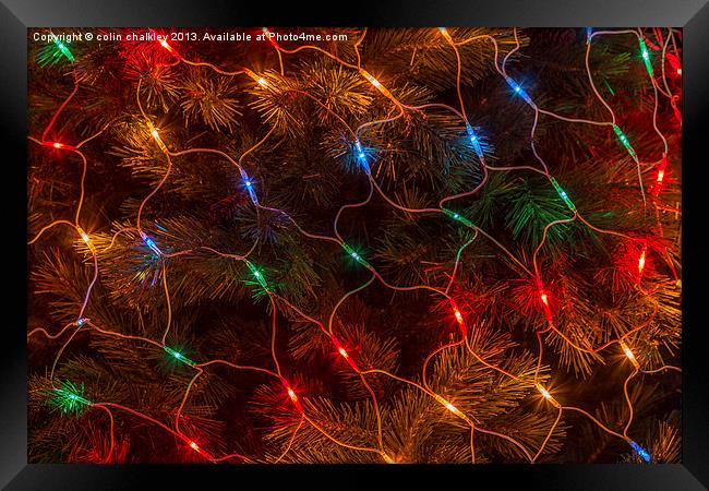 Outside Christmas Lights 2013 Framed Print by colin chalkley
