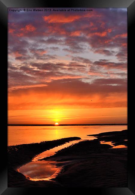 North Sea Sunrise Framed Print by Eric Watson
