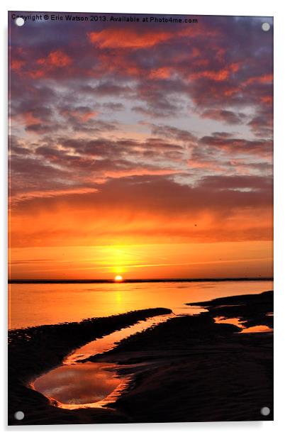 North Sea Sunrise Acrylic by Eric Watson