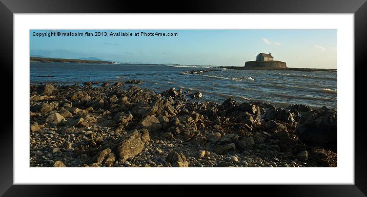 Porth Cwyfan Anglesey Framed Mounted Print by malcolm fish