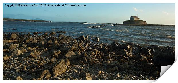 Porth Cwyfan Anglesey Print by malcolm fish