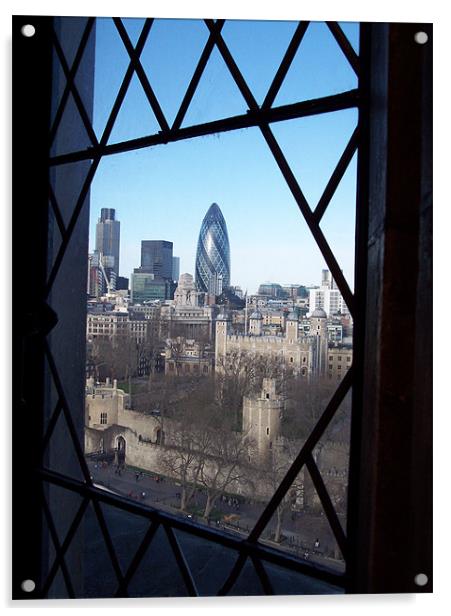 Window over London Acrylic by John Sugg