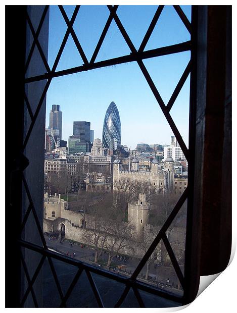 Window over London Print by John Sugg