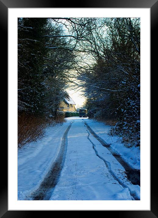 Essex Country Lane Framed Mounted Print by Nigel Bangert