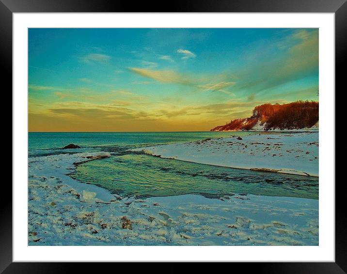 A opening at waters edge. Framed Mounted Print by Jeffrey Evans