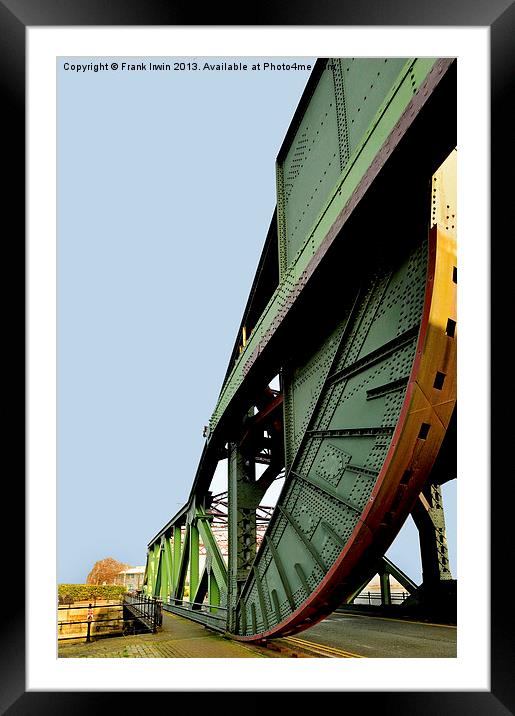 A typical Bascule Bridge Framed Mounted Print by Frank Irwin