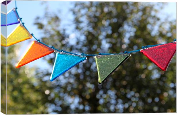 glass bunting Canvas Print by Helen Cooke