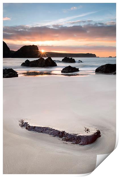 Kynance Cove Sunrise Print by Chris Frost