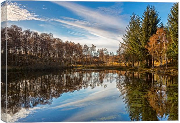 Lochan Reflections Canvas Print by Mike Stephen