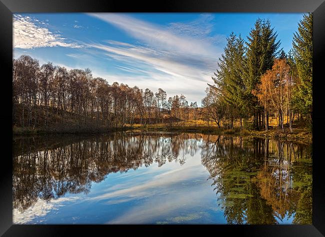 Lochan Reflections Framed Print by Mike Stephen
