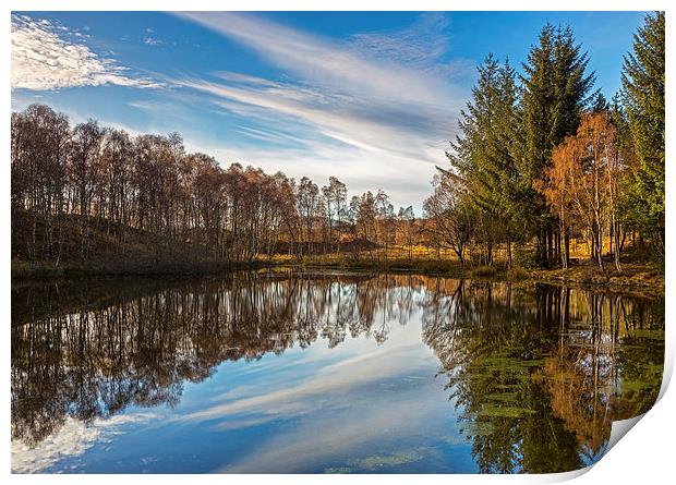 Lochan Reflections Print by Mike Stephen