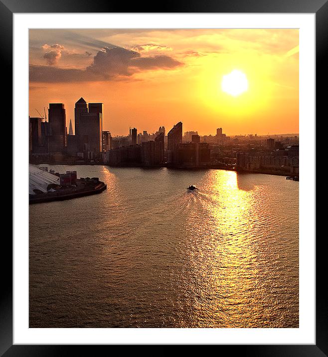 Docklands Evening Framed Mounted Print by Ian Lewis