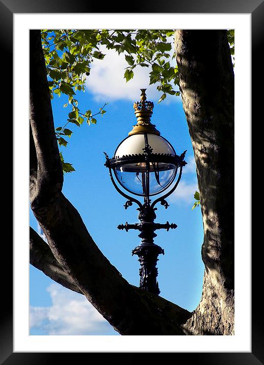 South Bank Lamp Framed Mounted Print by Ian Lewis