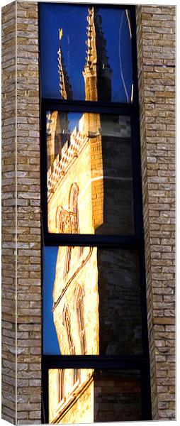 Southwark Cathedral Reflected Canvas Print by Ian Lewis