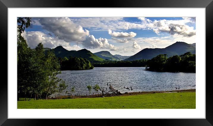 Across Derwentwater Framed Mounted Print by Ian Lewis