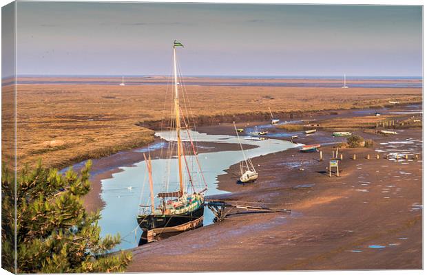Moored at Blakeney Canvas Print by Stephen Mole